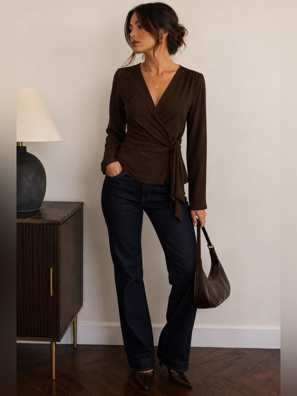 Merona Dark Brown Women's Blouse